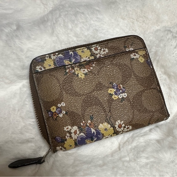 Coach Brown Wallet with Floral Accents - Picture 3 of 6
